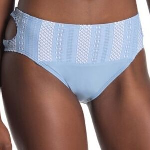 Ella Moss Stonewash Heart Keyhole Swim Bikini Bottom New
